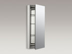 KOHLER K-2913-PG-SAA Catalan 15" W X 36-1/8" H Aluminum Single-Door Medicine Cabinet With 107 Degree Hinge - Satin Anodized Aluminum