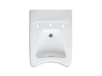 KOHLER K-12634-0 Morningside 20" X 27" Mount/Concealed Arm Carrier Wheelchair Bathroom Sink With 11-1/2" Centers Faucet Holes - White