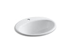 KOHLER K-2905-1-7 Farmington 19-1/4" Oval Drop-In Bathroom Sink - Black Black