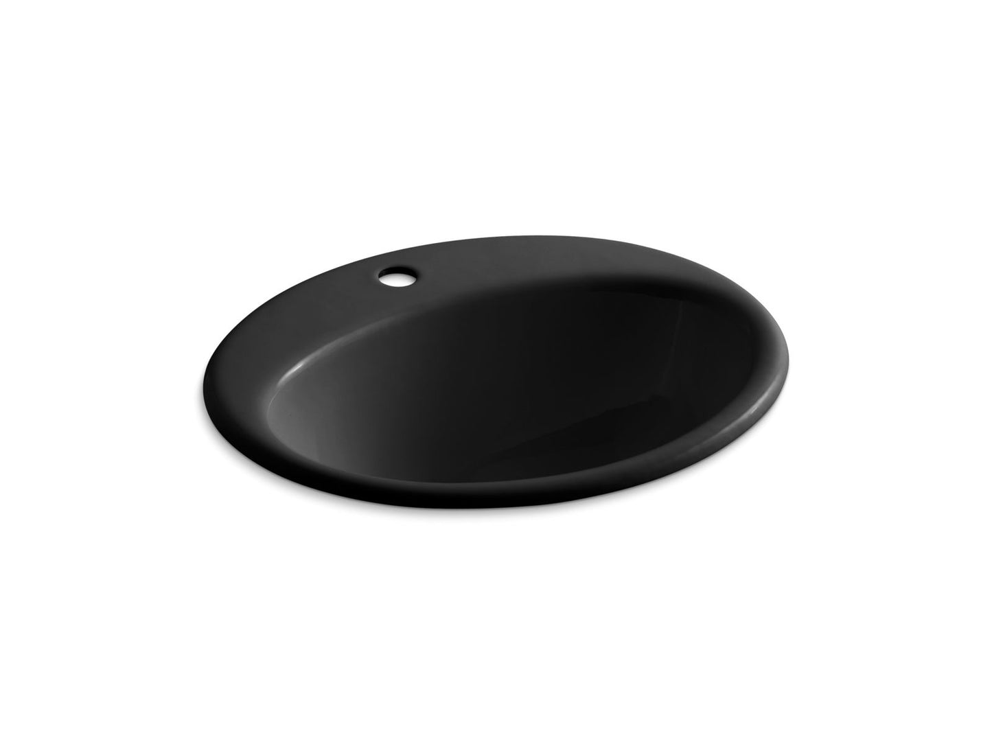 KOHLER K-2905-1-7 Farmington 19-1/4" Oval Drop-In Bathroom Sink In Black Black