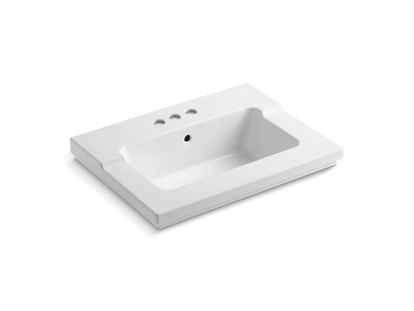 KOHLER K-2979-4-0 Tresham Vanity-Top Bathroom Sink With 4" Centerset Faucet Holes In White