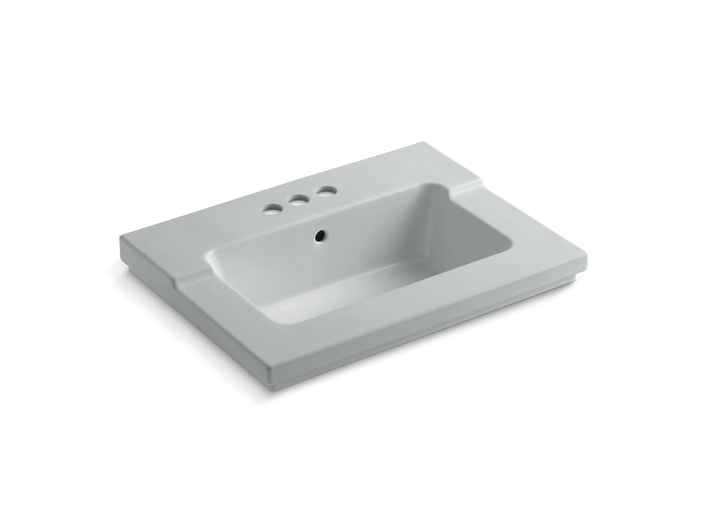 KOHLER K-2979-4-95 Tresham Vanity-Top Bathroom Sink With 4" Centerset Faucet Holes In Ice Grey