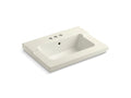 KOHLER K-2979-4-96 Tresham Vanity-Top Bathroom Sink With 4" Centerset Faucet Holes In Biscuit