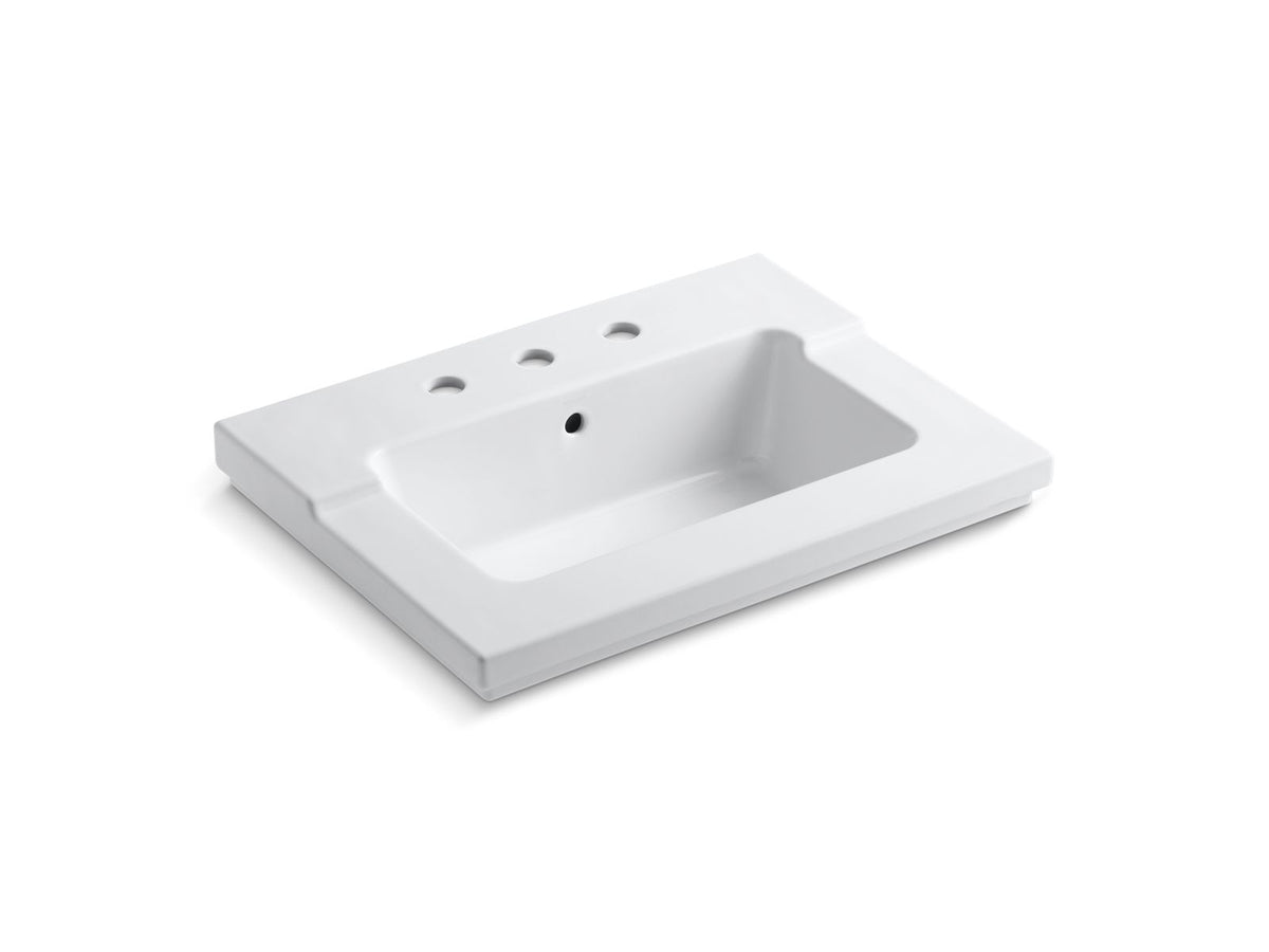 KOHLER K-2979-8-0 Tresham Vanity-Top Bathroom Sink With 8" Widespread Faucet Holes In White