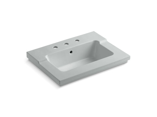 KOHLER K-2979-8-95 Tresham Vanity-Top Bathroom Sink With 8" Widespread Faucet Holes In Ice Grey