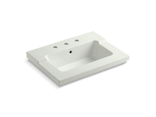 KOHLER K-2979-8-NY Tresham Vanity-Top Bathroom Sink With 8" Widespread Faucet Holes In Dune