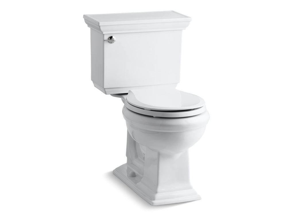 KOHLER K-3933-U-0 Memoirs Stately Two-Piece Round-Front Toilet, 1.28 Gpf - White