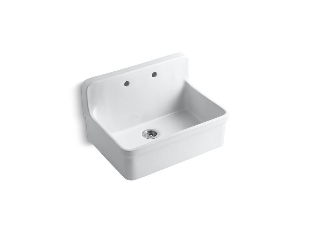 KOHLER K-12700-0 Gilford 30" Top-/Wall-Mount Single-Bowl Farmhouse Kitchen Sink - White