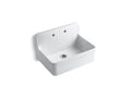 KOHLER K-12700-0 Gilford 30" Top-/Wall-Mount Single-Bowl Farmhouse Kitchen Sink - White