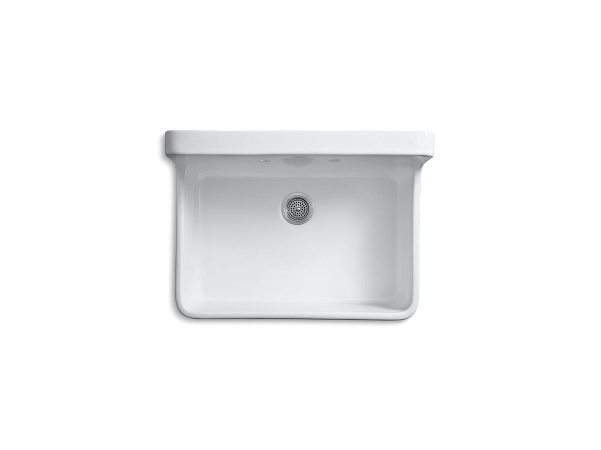 KOHLER K-12700-0 Gilford 30" Top-/Wall-Mount Single-Bowl Farmhouse Kitchen Sink - White