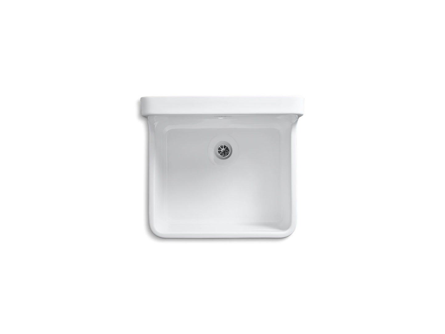 KOHLER K-12784-0 Gilford 24" X 22" Bracket-Mount Scrub-Up/Plaster Sink With Single Faucet Hole - White