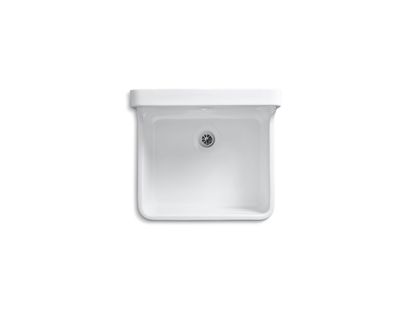 KOHLER K-12784-0 Gilford 24" X 22" Bracket-Mount Scrub-Up/Plaster Sink With Single Faucet Hole - White