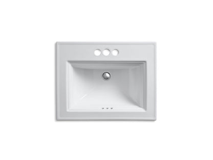 KOHLER K-2337-4-7 Memoirs Stately 22-3/4" rectangular drop-in bathroom sink - Black Black