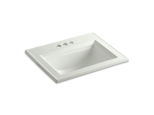 KOHLER K-2337-4-NY Memoirs Stately 22-3/4" Rectangular Drop-In Bathroom Sink In Dune