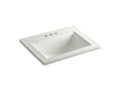 KOHLER K-2337-4-NY Memoirs Stately 22-3/4" Rectangular Drop-In Bathroom Sink - Dune