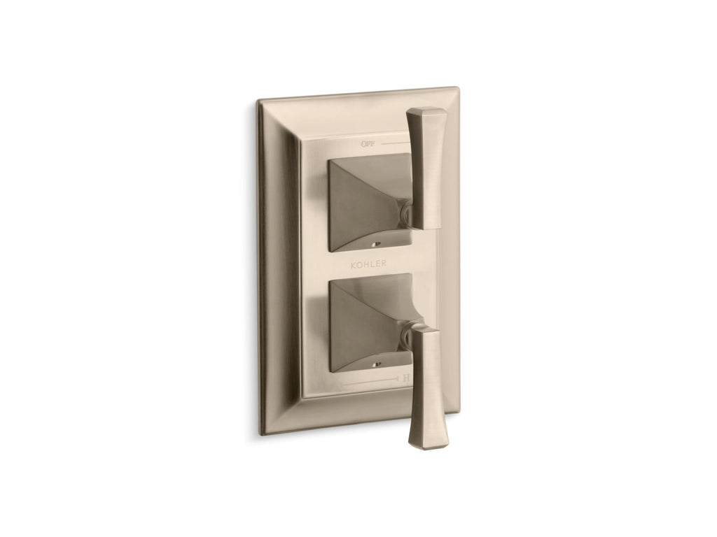 KOHLER K-T10422-4V-BV Memoirs Stately Mastershower Temperature And Volume Control Valve Trim - Vibrant Brushed Bronze