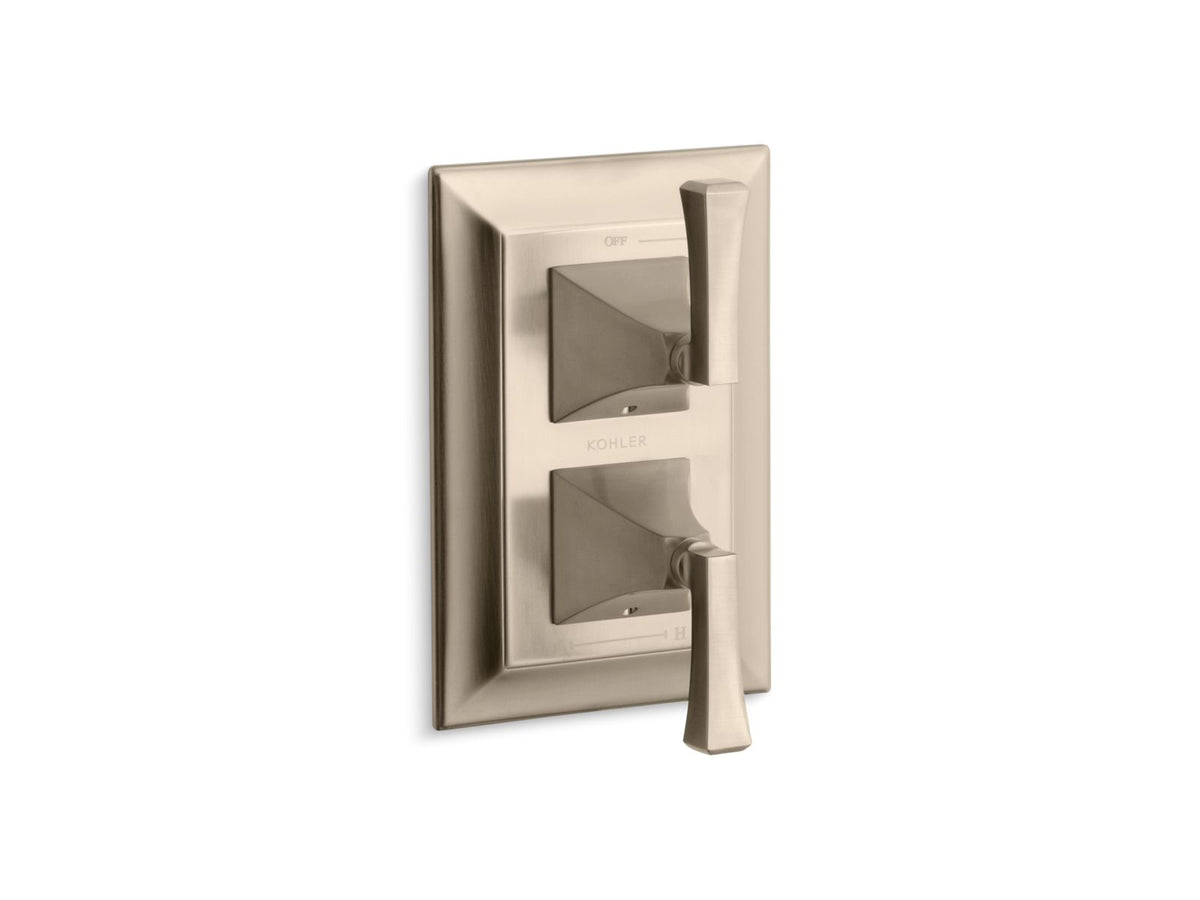 KOHLER K-T10422-4V-BV Memoirs Stately Mastershower Temperature And Volume Control Valve Trim - Vibrant Brushed Bronze