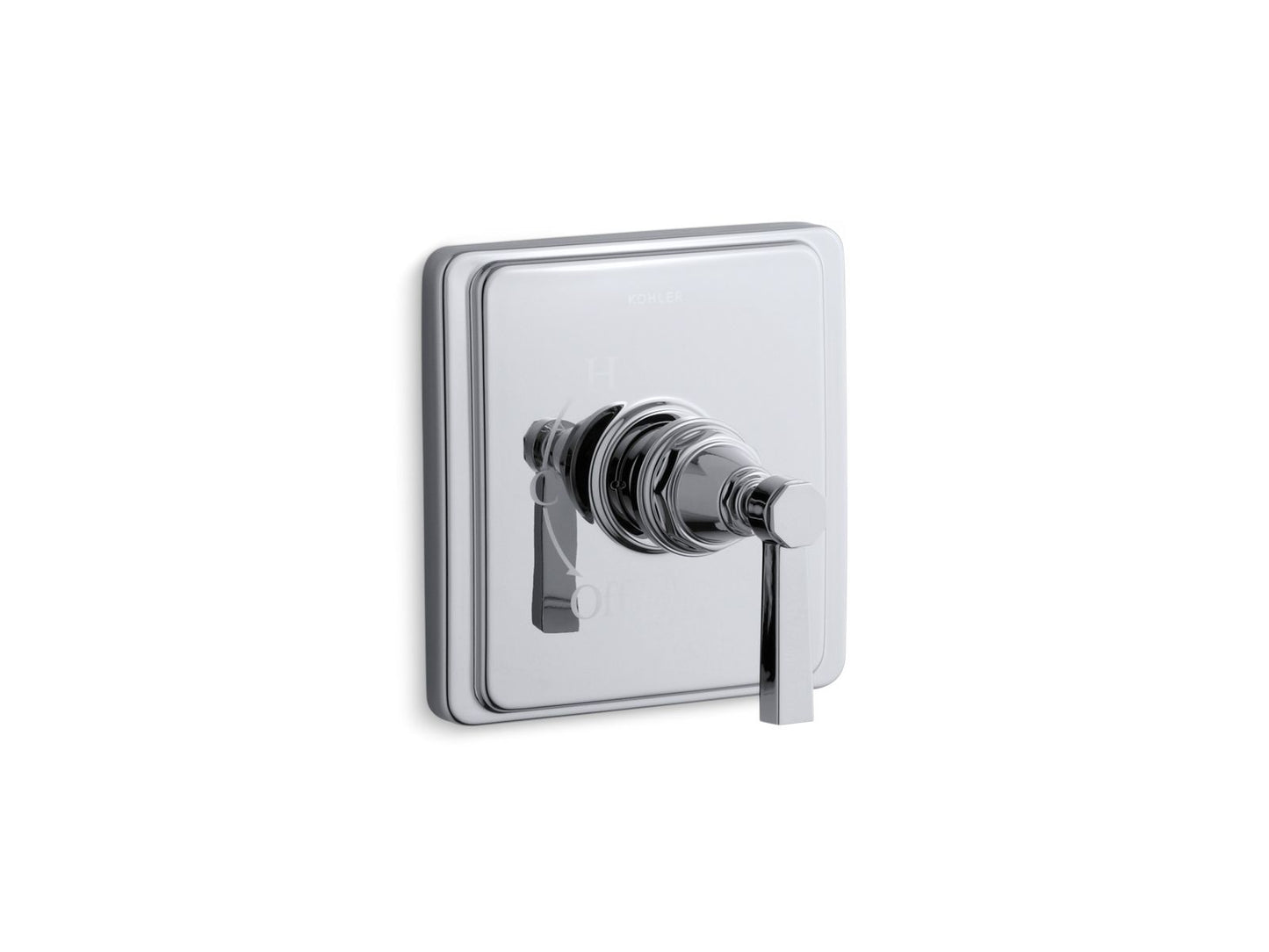 KOHLER K-TS13135-4A-CP Pinstripe Pure Rite-Temp Valve Trim With Lever Handle In Polished Chrome