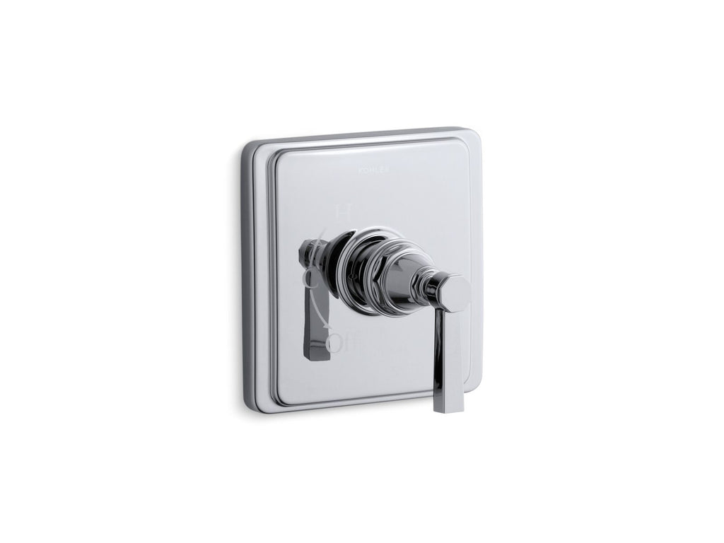 KOHLER K-TS13135-4A-SN Pinstripe Pure Rite-Temp Valve Trim With Lever Handle - Vibrant Polished Nickel