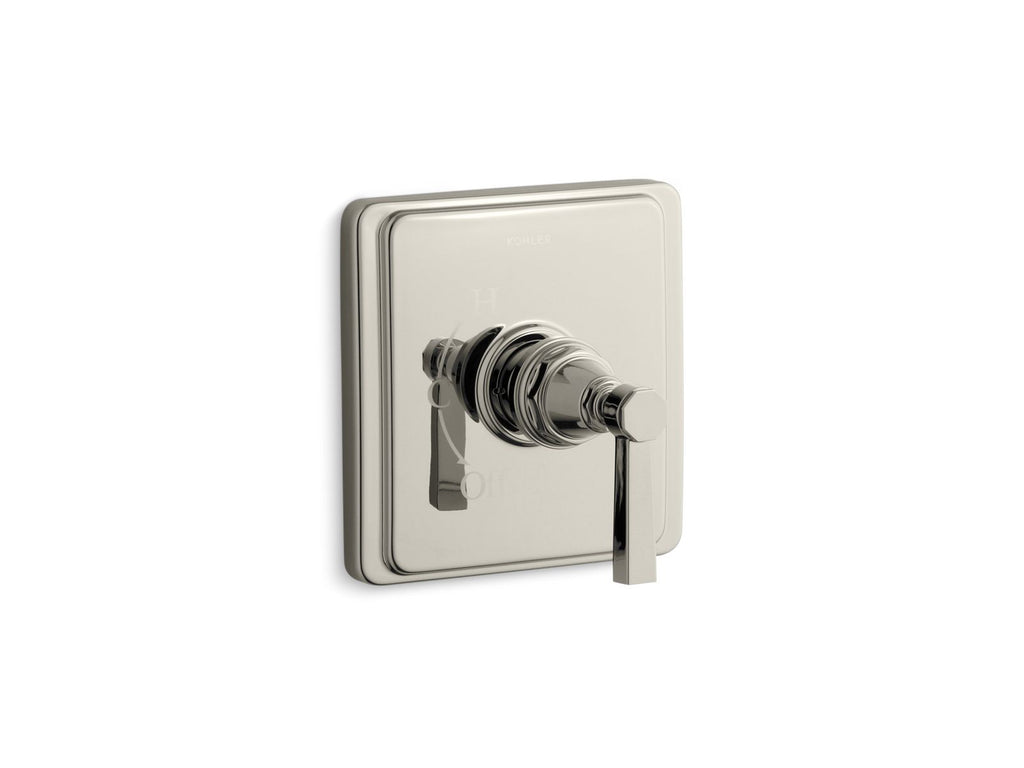 KOHLER K-TS13135-4A-SN Pinstripe Pure Rite-Temp Valve Trim With Lever Handle - Vibrant Polished Nickel