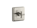 KOHLER K-T13173-3A-BN Pinstripe Pure Mastershower Temperature Control Valve Trim With Cross Handle - Vibrant Brushed Nickel
