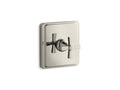 KOHLER K-T13173-3A-SN Pinstripe Pure Mastershower Temperature Control Valve Trim With Cross Handle - Vibrant Polished Nickel