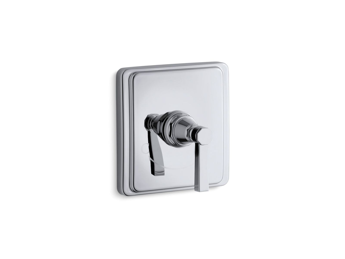 KOHLER K-T13173-4A-CP Pinstripe Mastershower Temperature Control Valve Trim With Lever Handle In Polished Chrome