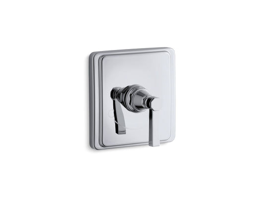 KOHLER K-T13173-4A-CP Pinstripe MasterShower temperature control valve trim with Lever handle - Polished Chrome