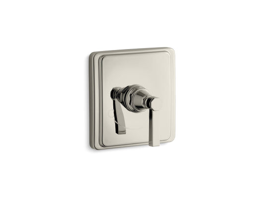 KOHLER K-T13173-4A-SN Pinstripe Mastershower Temperature Control Valve Trim With Lever Handle In Vibrant Polished Nickel