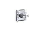 KOHLER K-T13174-3A-SN Pinstripe Pure Mastershower Volume Control Valve Trim With Cross Handle - Vibrant Polished Nickel