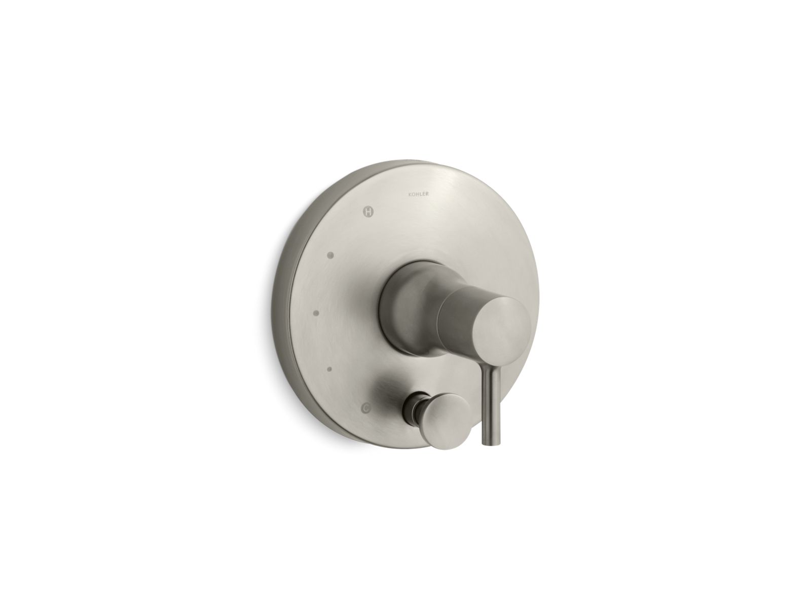 KOHLER K-T8979-4-BN Toobi Rite-Temp Valve Trim With Push-Button Diverter - Vibrant Brushed Nickel