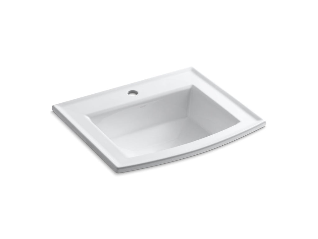 KOHLER K-2356-1-96 Archer 22-3/4" Rectangular Drop-In Bathroom Sink - Biscuit