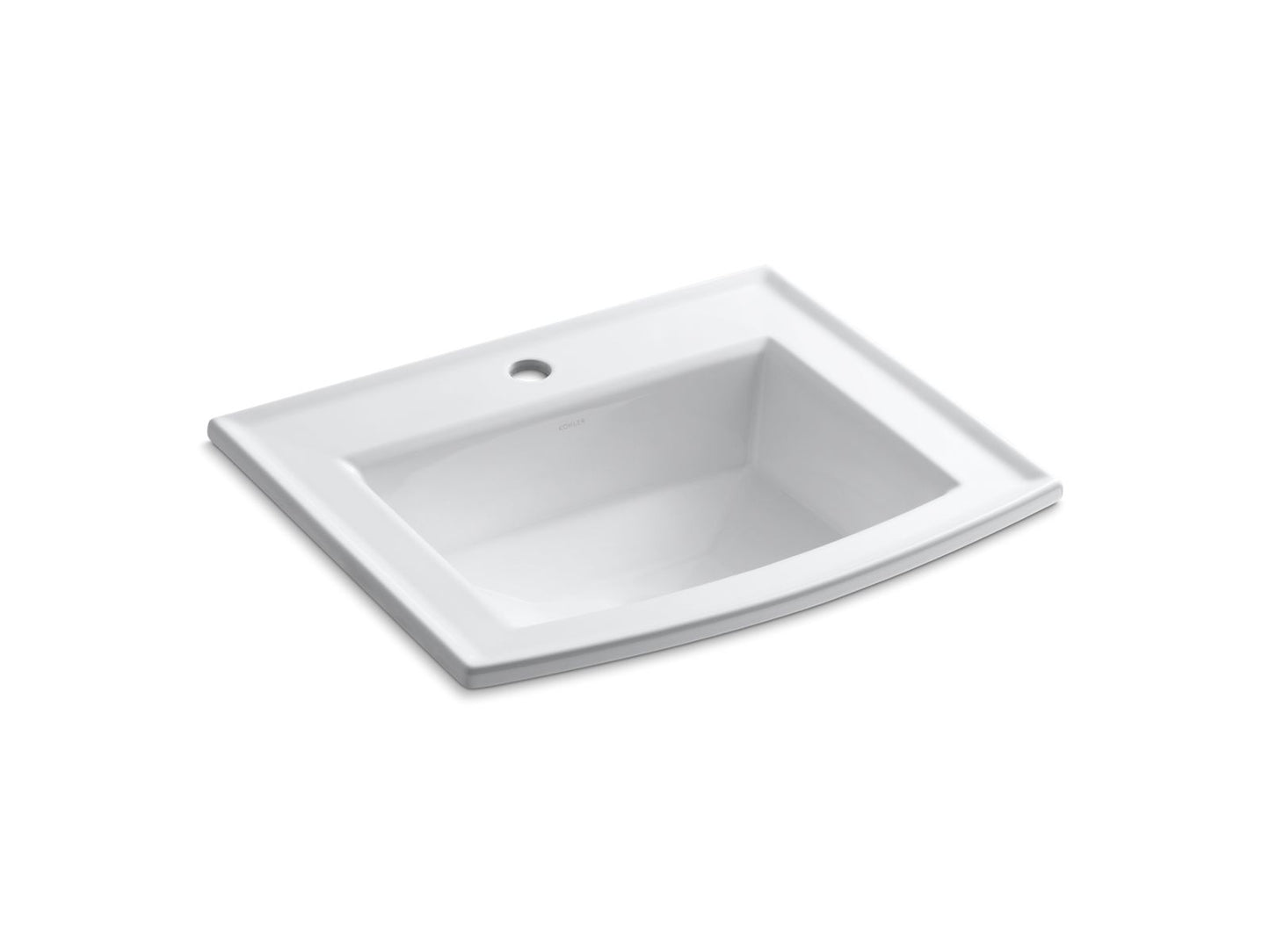 KOHLER K-2356-1-7 Archer 22-3/4" rectangular drop-in bathroom sink - Black Black