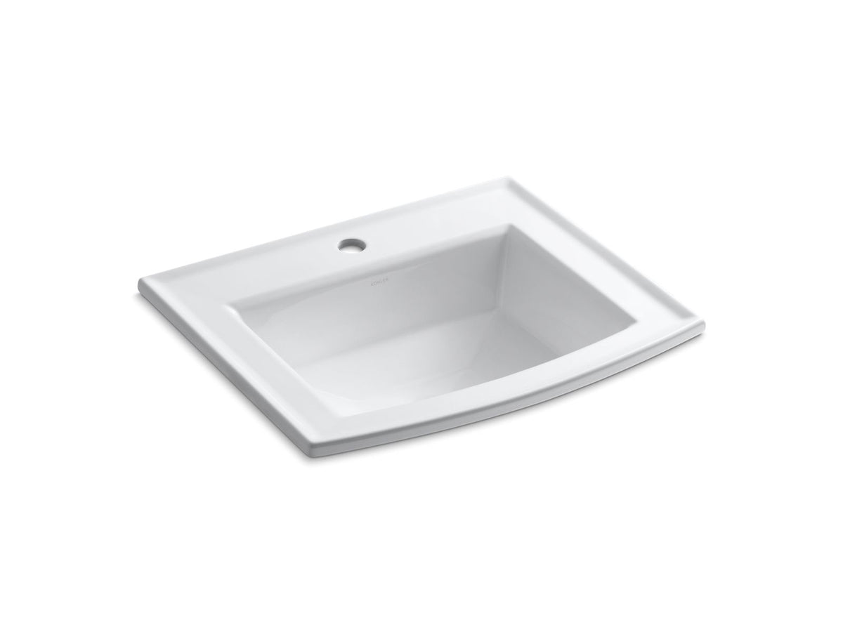 KOHLER K-2356-1-96 Archer 22-3/4" Rectangular Drop-In Bathroom Sink - Biscuit