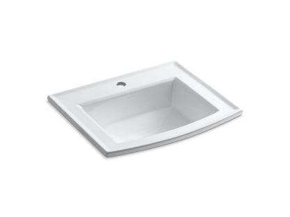 KOHLER K-2356-1-7 Archer 22-3/4" rectangular drop-in bathroom sink - Black Black