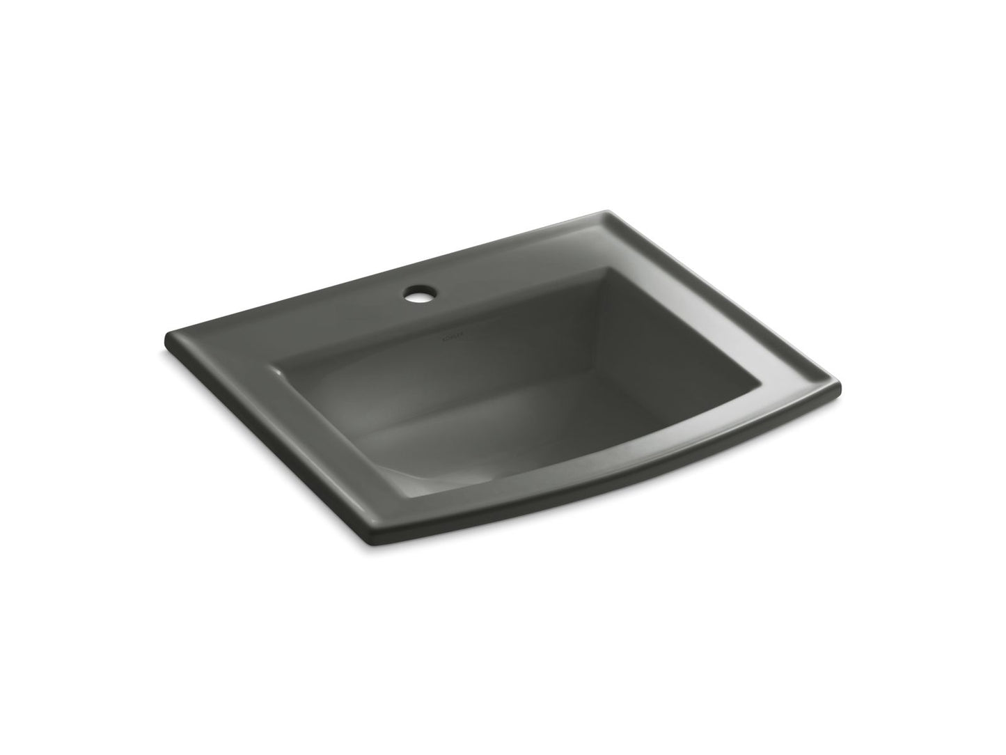 KOHLER K-2356-1-58 Archer 22-3/4" Rectangular Drop-In Bathroom Sink In Thunder Grey