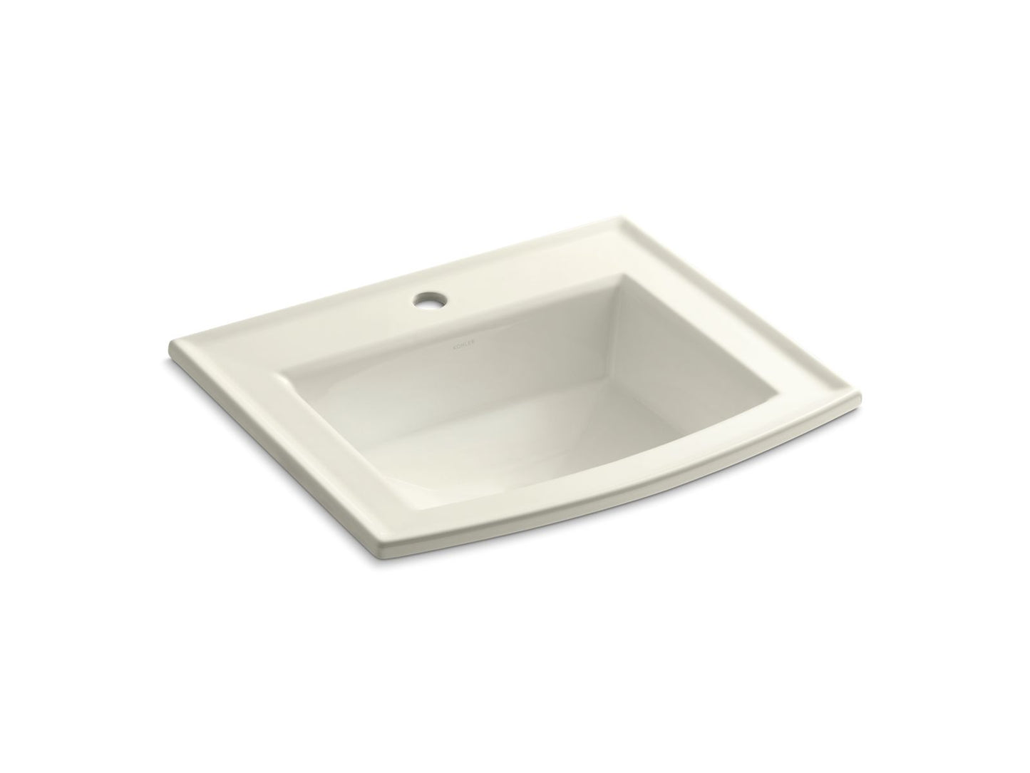 KOHLER K-2356-1-96 Archer 22-3/4" Rectangular Drop-In Bathroom Sink In Biscuit