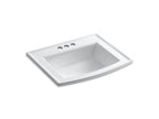 KOHLER K-2356-4-0 Archer 22-3/4" Rectangular Drop-In Bathroom Sink - White