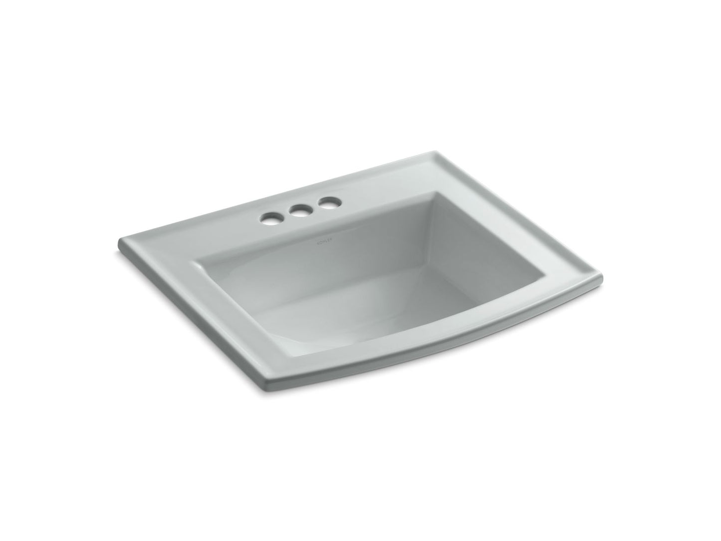 KOHLER K-2356-4-95 Archer 22-3/4" Rectangular Drop-In Bathroom Sink In Ice Grey