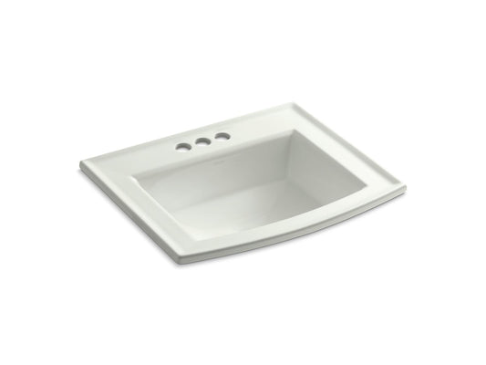 KOHLER K-2356-4-NY Archer 22-3/4" Rectangular Drop-In Bathroom Sink In Dune