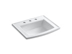 KOHLER K-2356-8-7 Archer 22-3/4" Rectangular Drop-In Bathroom Sink - Black Black
