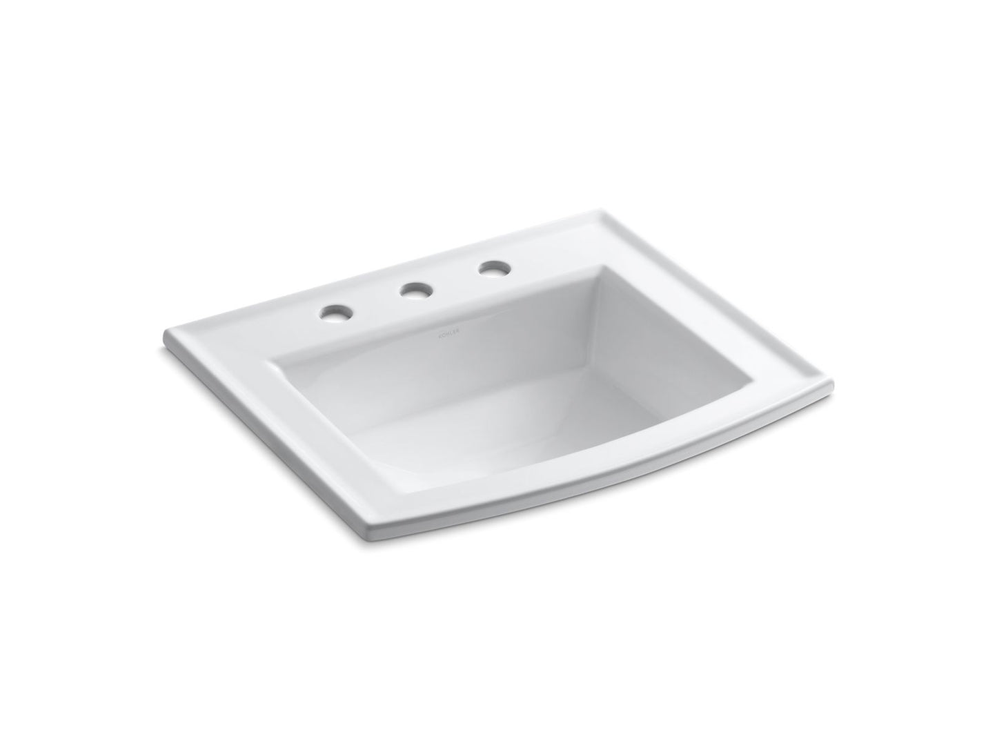 KOHLER K-2356-8-7 Archer 22-3/4" rectangular drop-in bathroom sink - Black Black