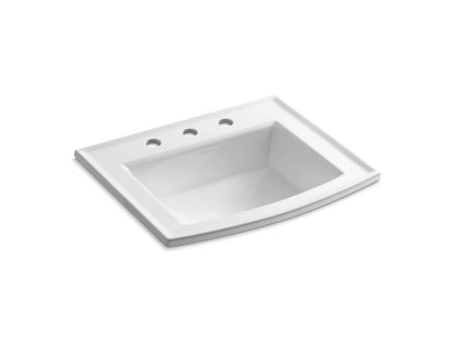 KOHLER K-2356-8-7 Archer 22-3/4" rectangular drop-in bathroom sink - Black Black