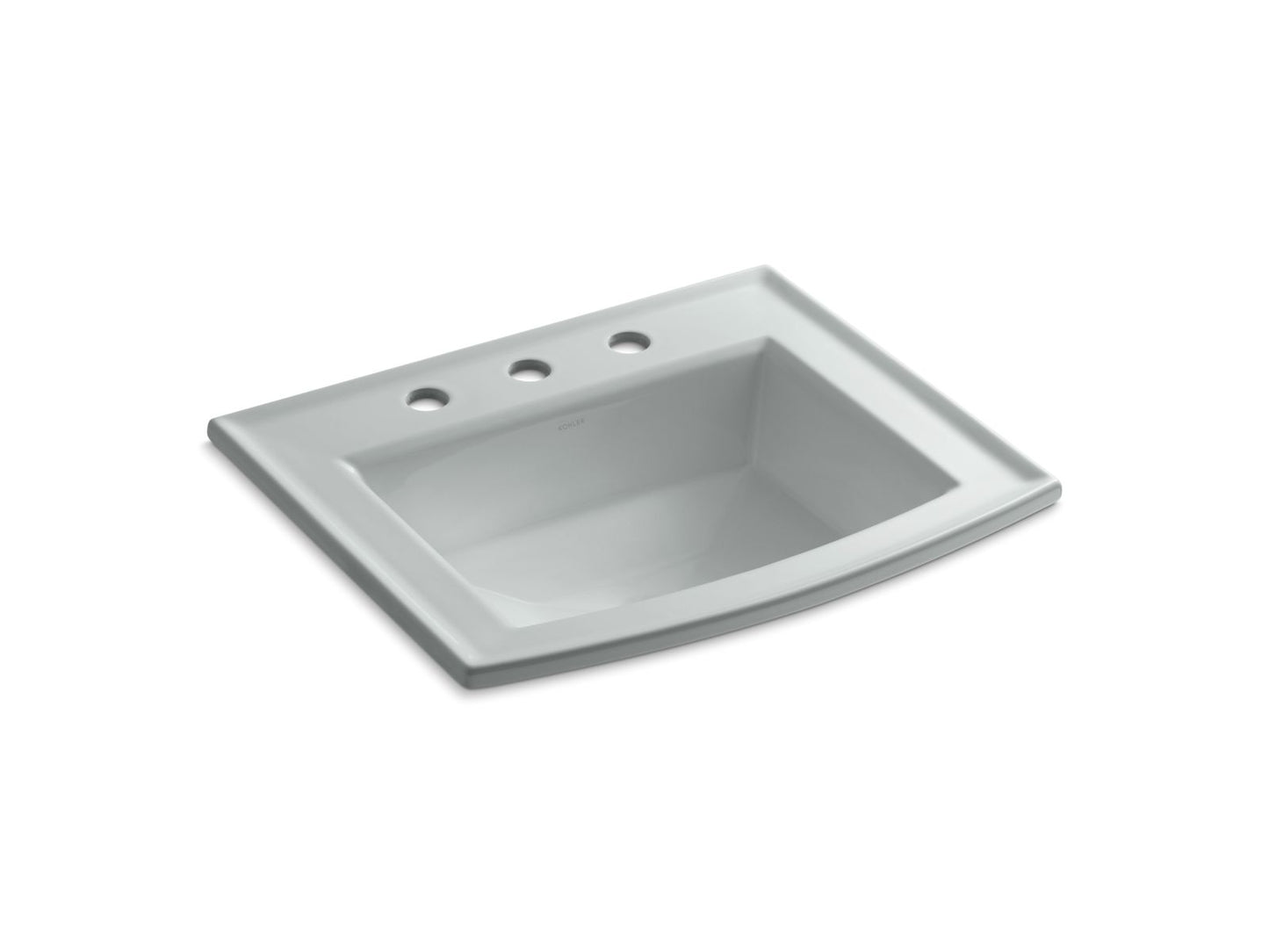 KOHLER K-2356-8-95 Archer 22-3/4" Rectangular Drop-In Bathroom Sink In Ice Grey