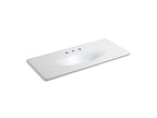 KOHLER K-3053-8-DGB Iron/Impressions 49" Enameled Cast Iron Vanity Top With Integrated Oval Sink - Indigo Blue