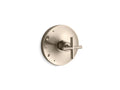 KOHLER K-TS14423-3-BV Purist Rite-Temp Valve Trim With Cross Handle - Vibrant Brushed Bronze