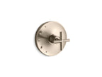 KOHLER K-TS14423-3-BV Purist Rite-Temp Valve Trim With Cross Handle - Vibrant Brushed Bronze