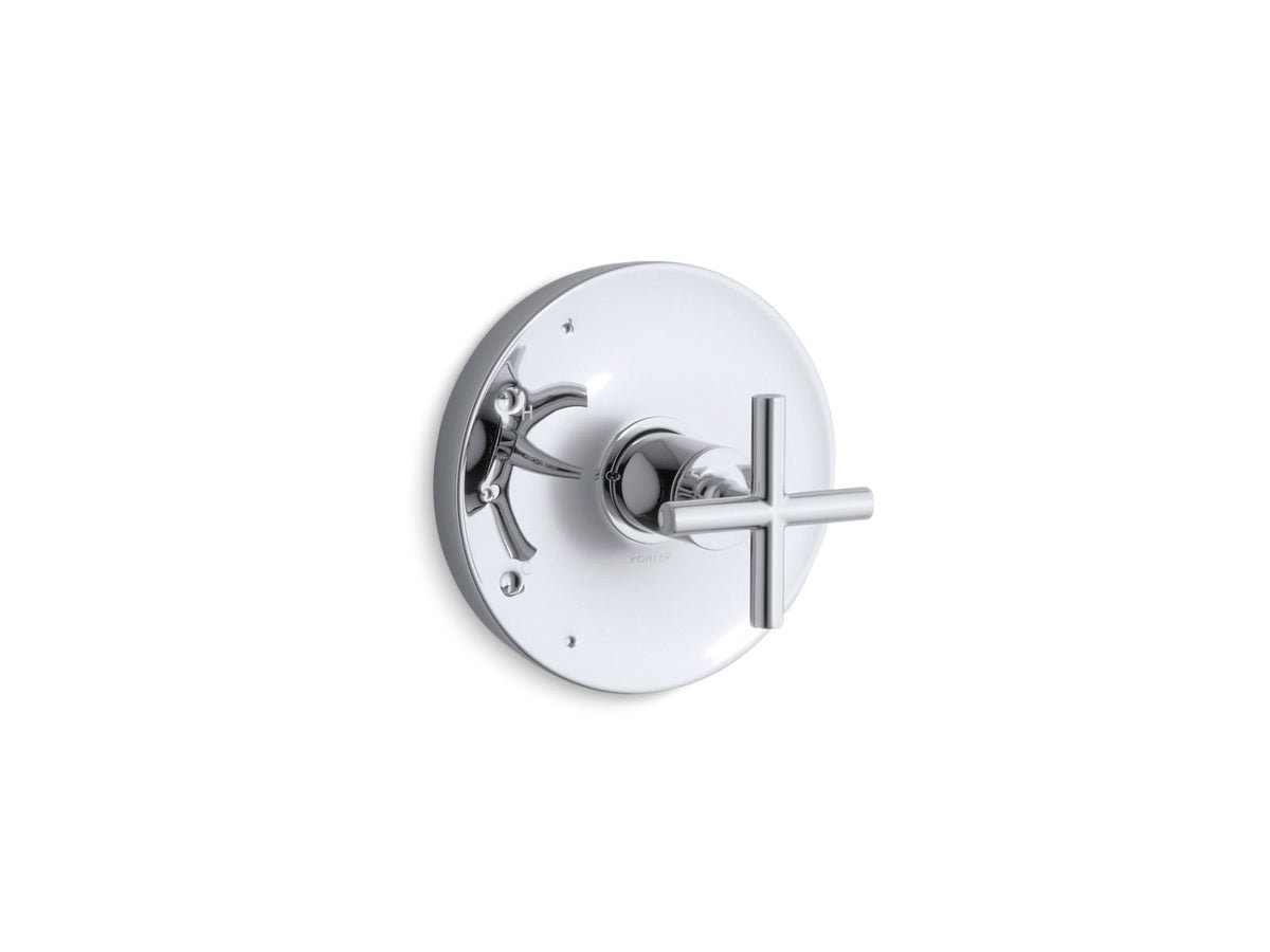 KOHLER K-TS14423-3-BV Purist Rite-Temp Valve Trim With Cross Handle - Vibrant Brushed Bronze