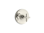 KOHLER K-TS14423-3-SN Purist Rite-Temp Valve Trim With Cross Handle - Vibrant Polished Nickel