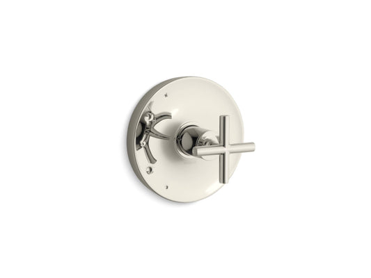 KOHLER K-TS14423-3-SN Purist Rite-Temp valve trim with cross handle - Vibrant Polished Nickel